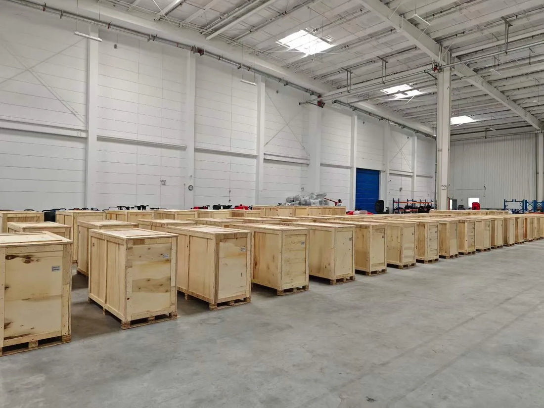 Alton export-grade wooden crates ready for shipping