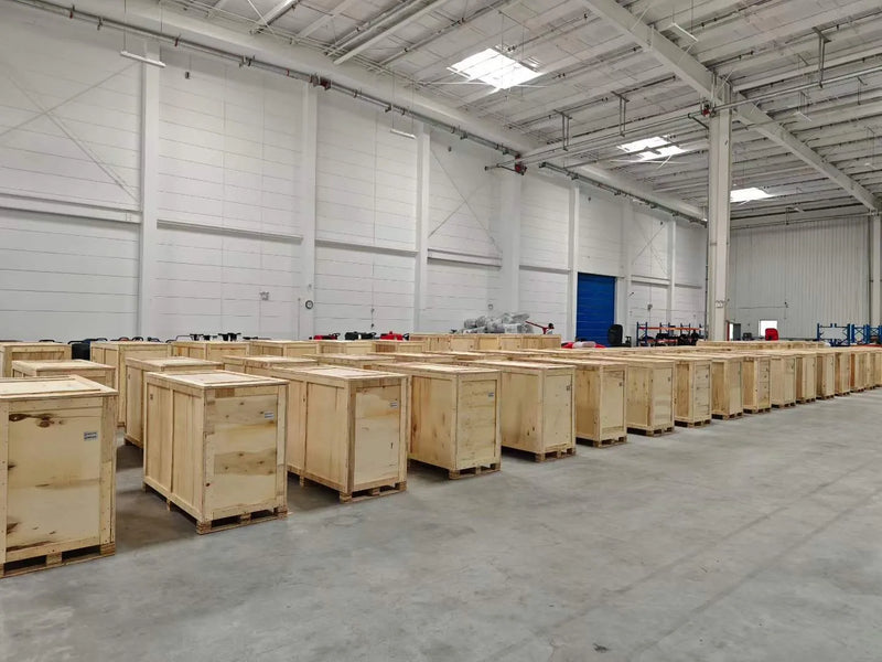 Alton export-grade wooden crates ready for shipping