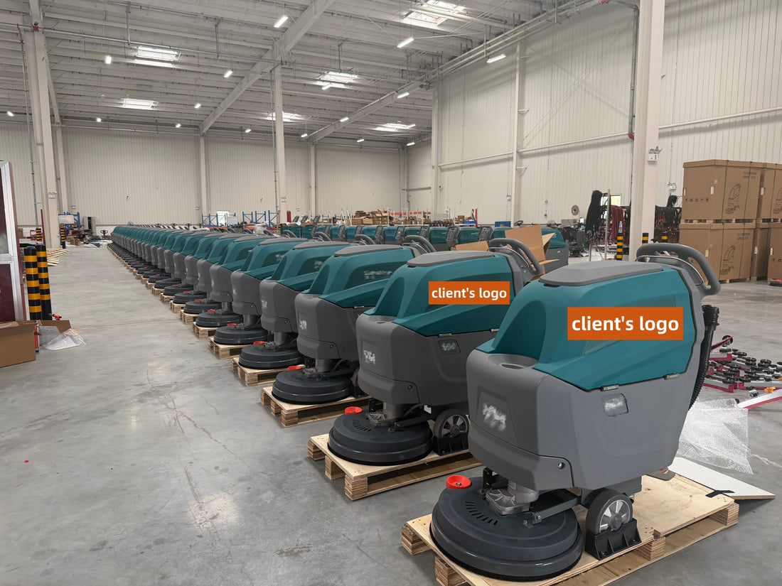 Factory Insights: Readying the T4B Walk-Behind Floor Scrubbers for Shipment