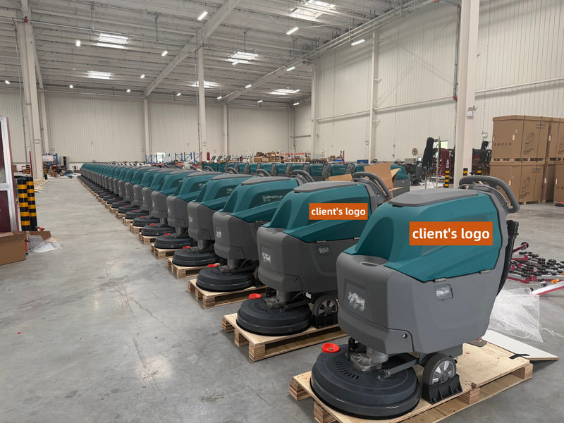 Factory Insights: Readying the T4B Walk-Behind Floor Scrubbers for Shipment