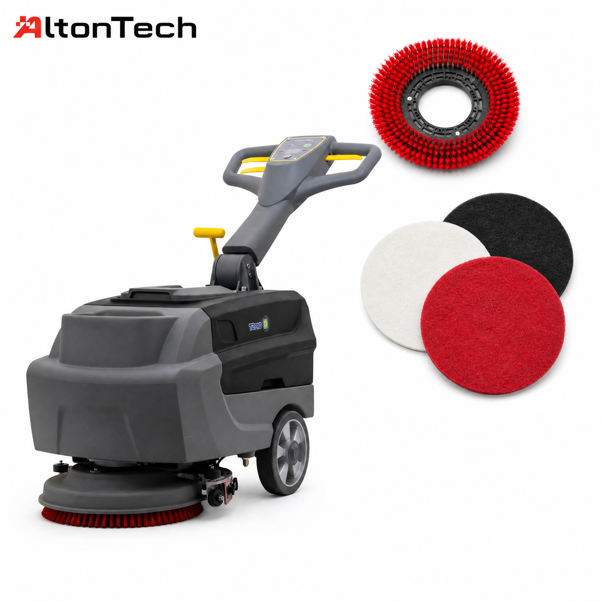 T2B Walk-behind Floor Scrubber with 330mm Working Width 420 Squeegee Width 18L Solution Tank 20L Recovery Tank