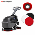 T3B Battery Powered Walk Behind Floor Scrubber Machine, 16.9" Brush, 25.6" Squeegee Width, 8.5 gal Solution Tank, 10.0 gal Recovery Tank, Brush Speed 180 RPM